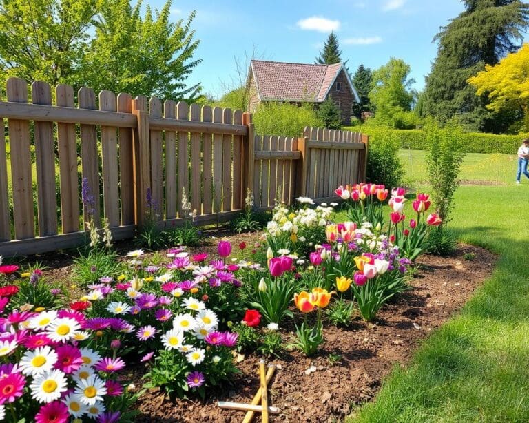 DIY-Gartenprojekte: Blumenbeete und Zäune anlegen
