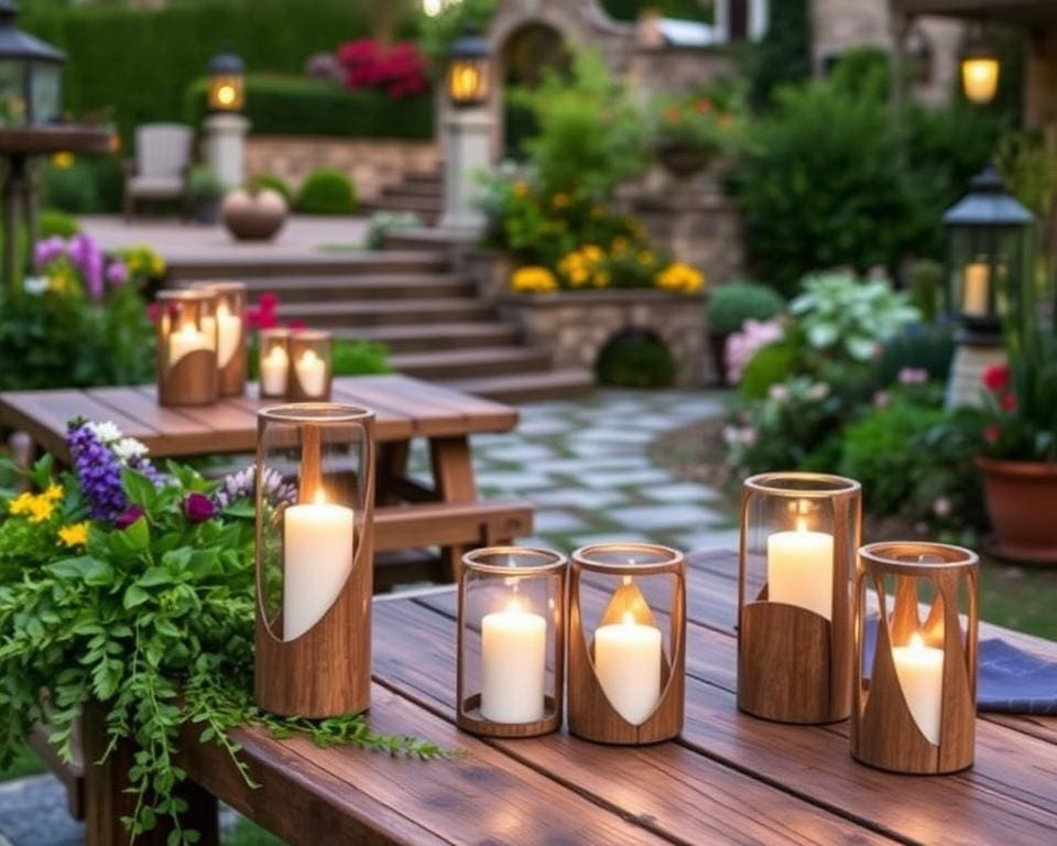 DIY-Outdoor-Kerzenhalter: Licht und Atmosphäre im Garten