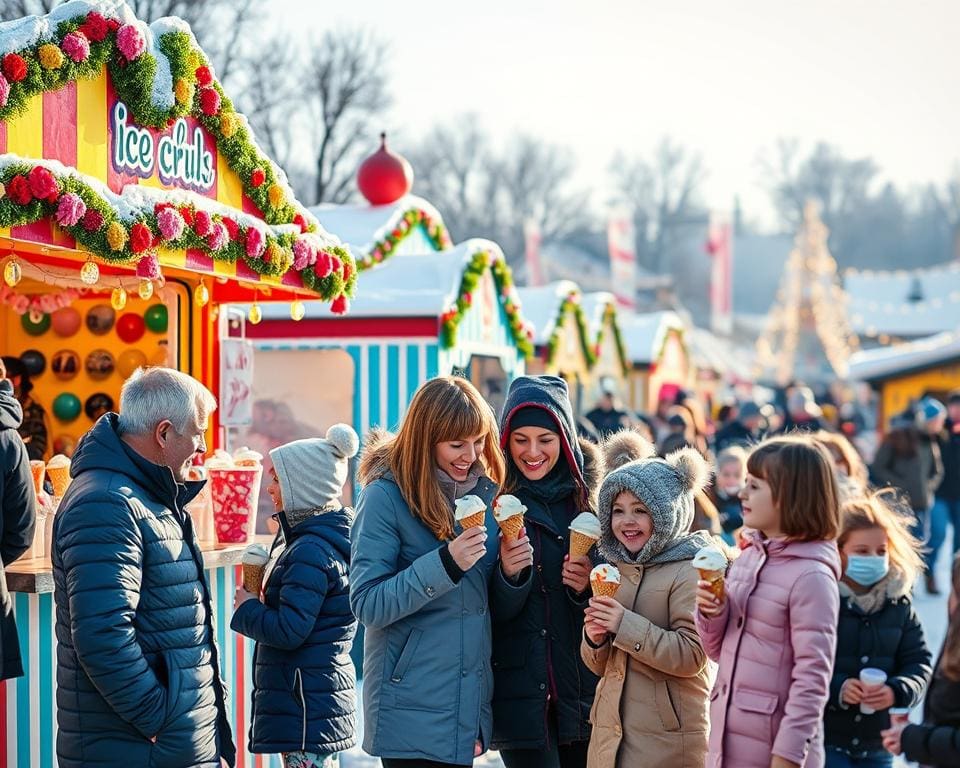 Eisfestivals Programm Aktivitäten für die Familie