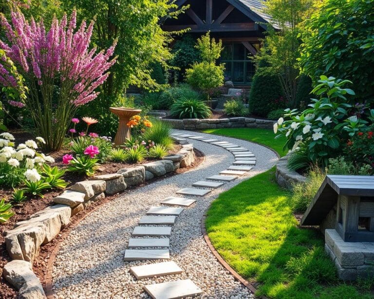 Gartenwege mit Kies und Naturstein anlegen: Schritt für Schritt