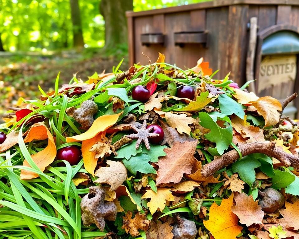 Geeignete Gartenabfälle für Kompostierung