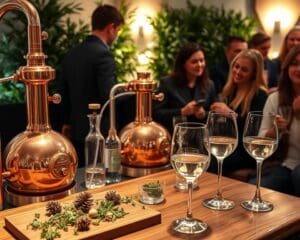 Gin-Verkostungen mit Live-Distillation