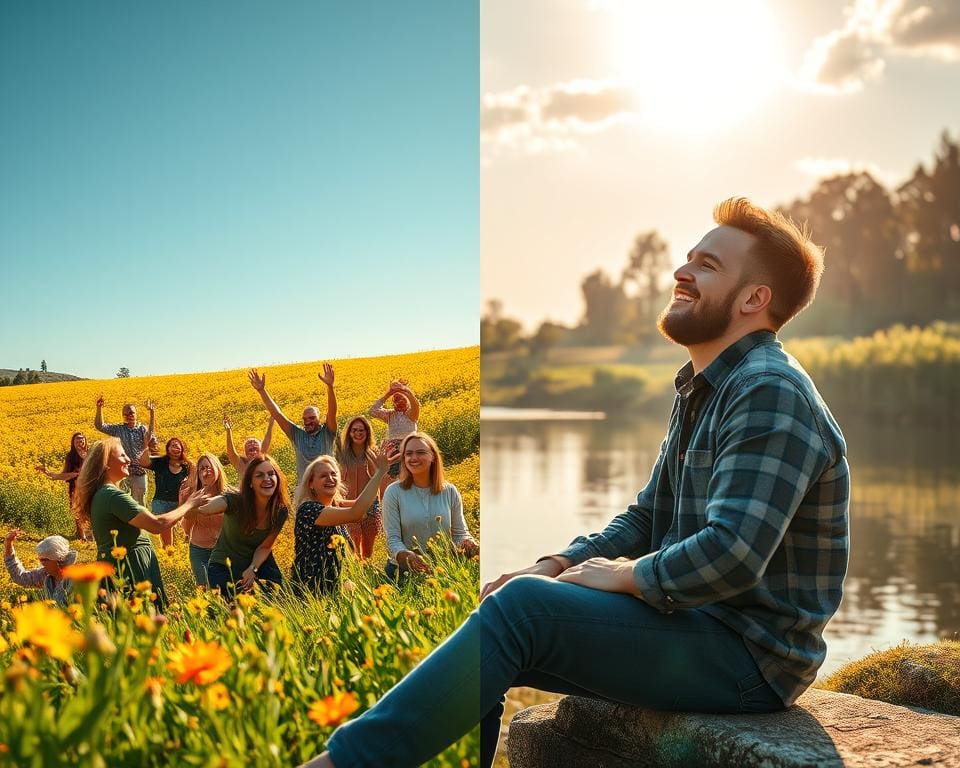 Glück und Zufriedenheit Emotionen