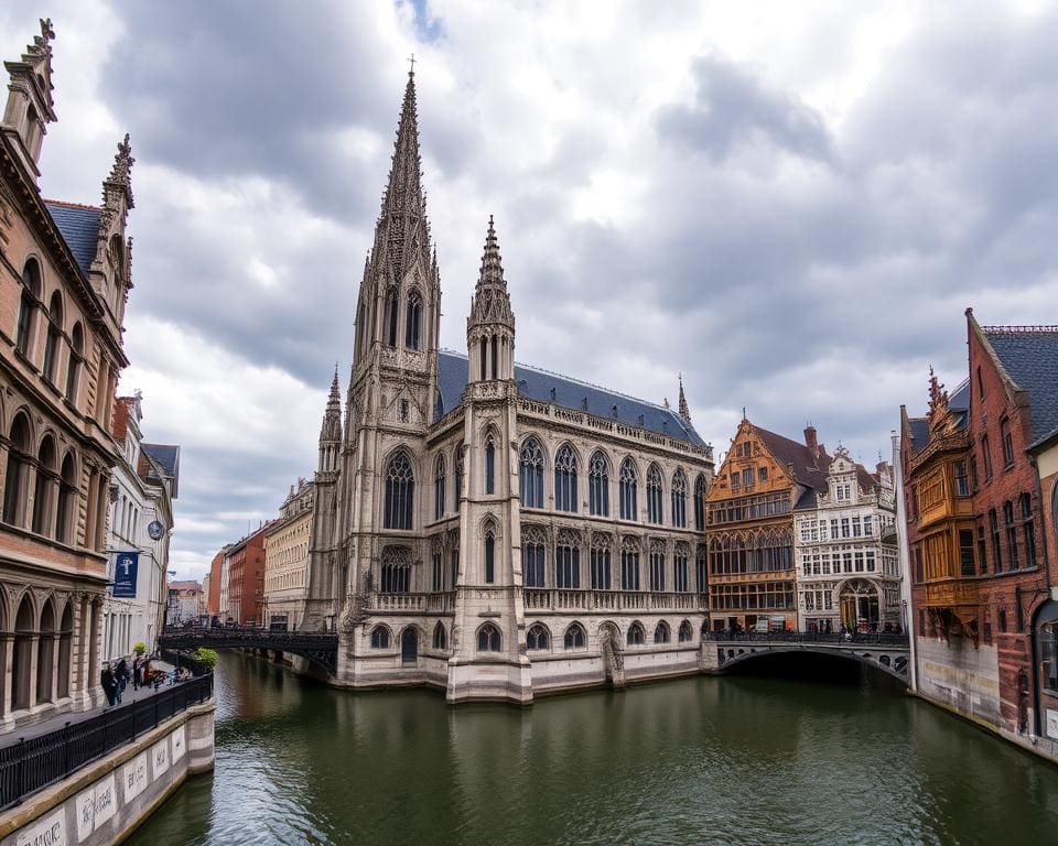 Gotische Bauwerke in Gent, Belgien