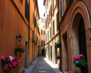 Historische Gassen in Genua, Italien