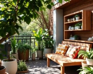 Holzarbeiten für den Balkon: Sitzbänke und Regale