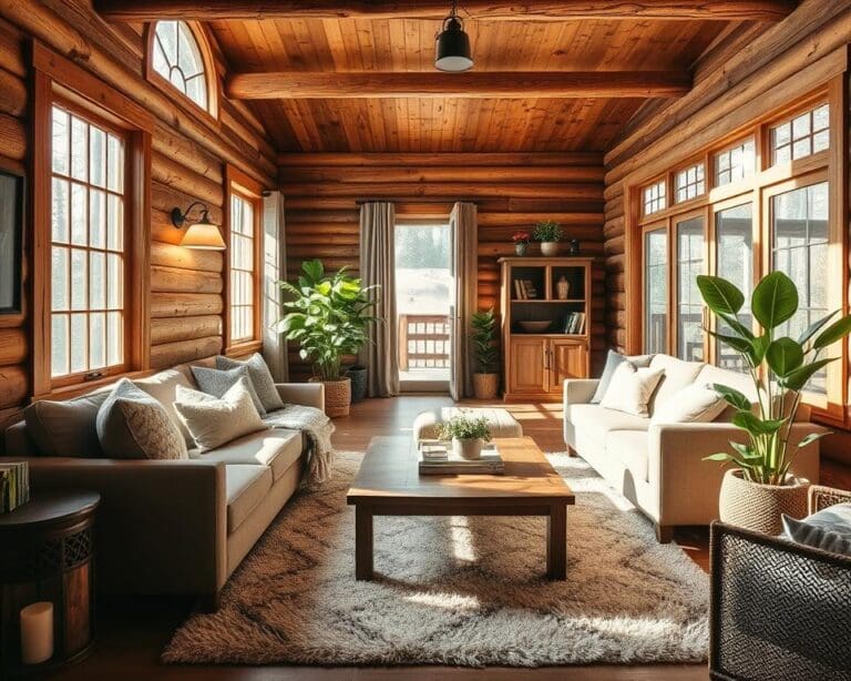 Holzverkleidungen im Wohnzimmer: Rustikaler Charme