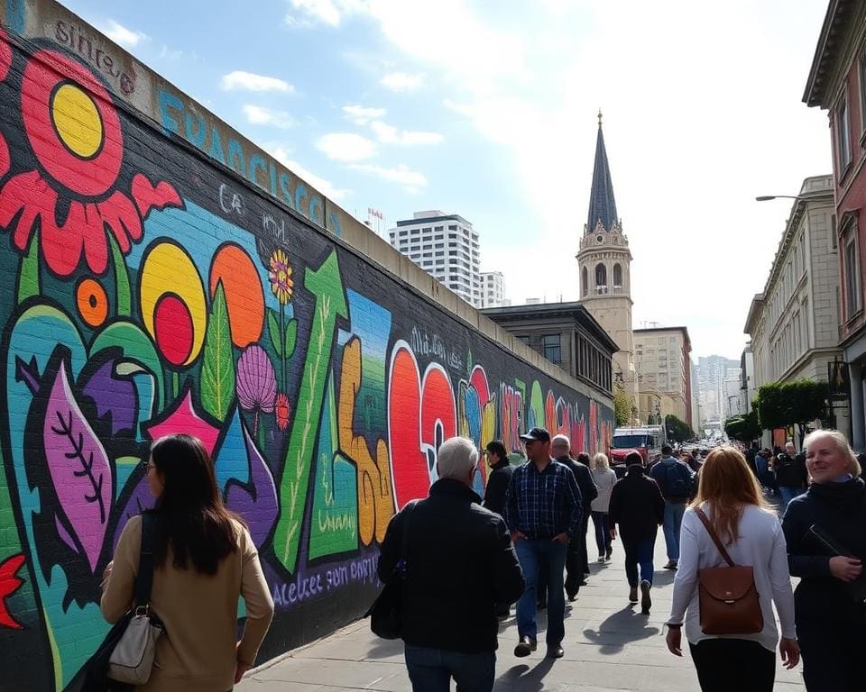 Kreative Straßenkunst in San Francisco, Kalifornien