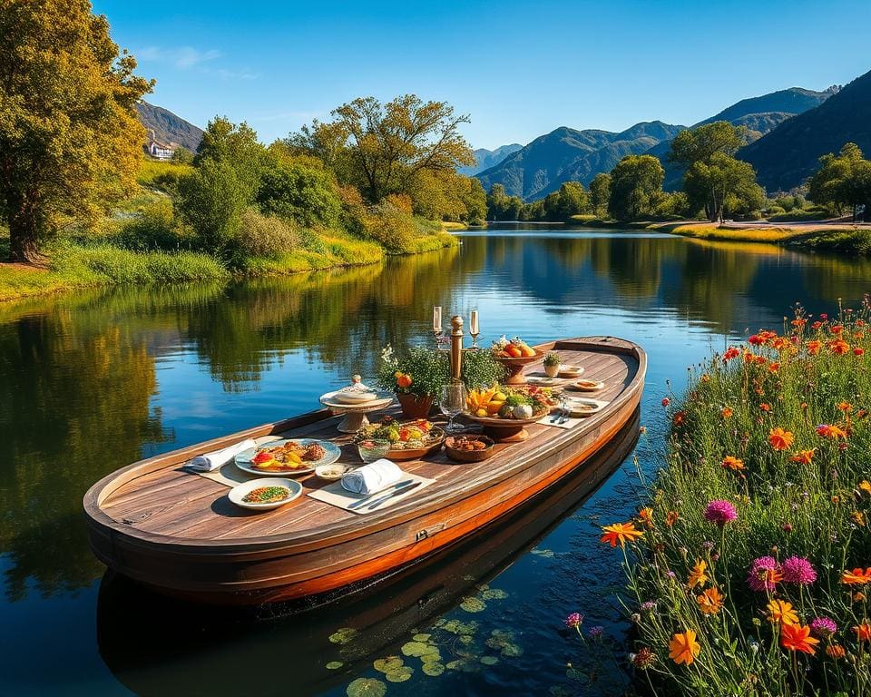 Kulinarische Floßfahrten auf Flüssen