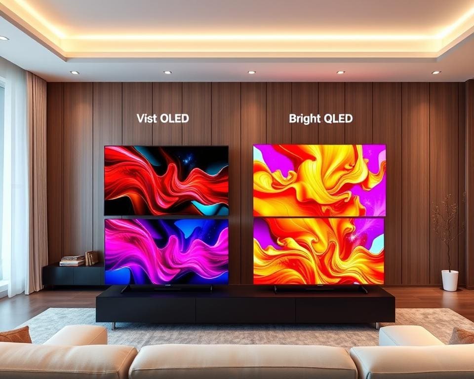 OLED und QLED Fernsehtechnologien