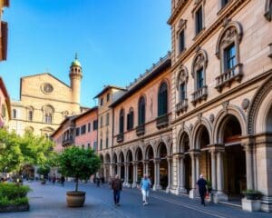 Romanische Fassaden in Vicenza, Italien