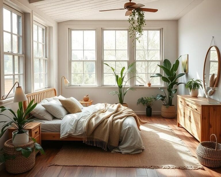Schlafzimmer mit natürlichen Materialien gestalten