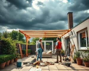 Terrassendach selber bauen: Schutz vor Sonne und Regen