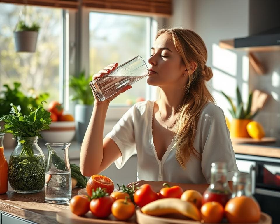 Wasser trinken für optimale Körperhydratation