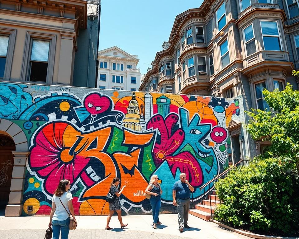 kreative Straßenkunst in San Francisco