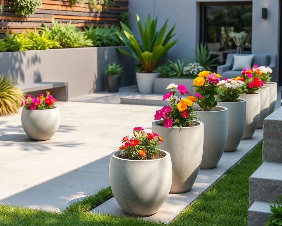 Blumenkübel aus Beton: Moderne Dekoideen für den Außenbereich