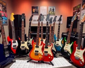 Elektronische Gitarren mit Lerneinheiten