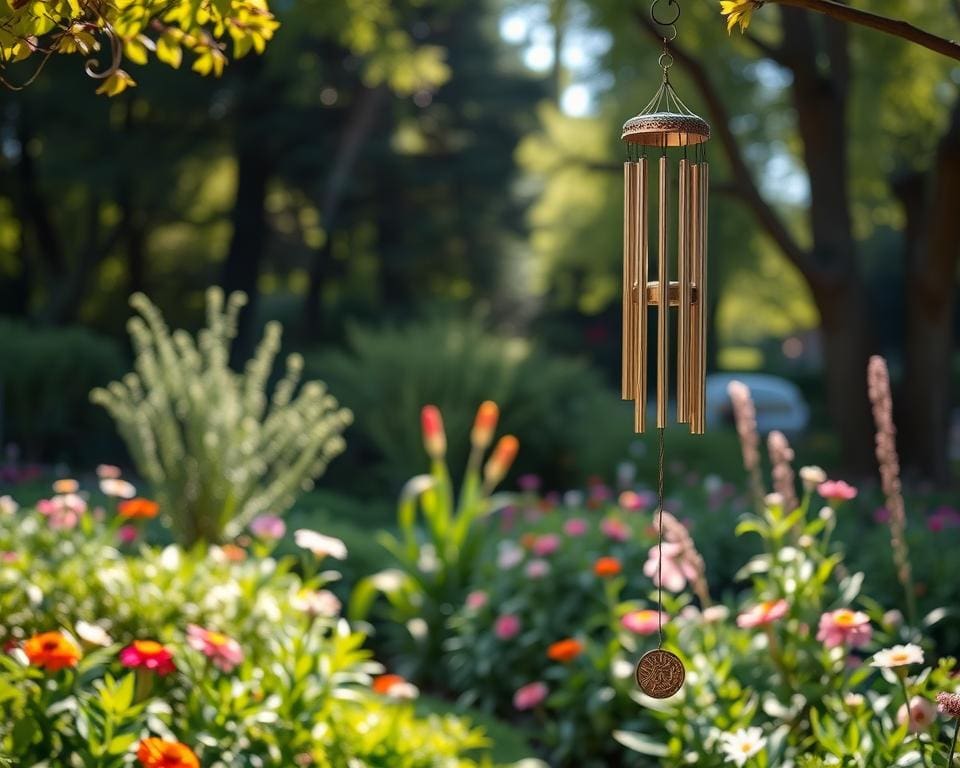 Klangvolle Windspiele im Garten