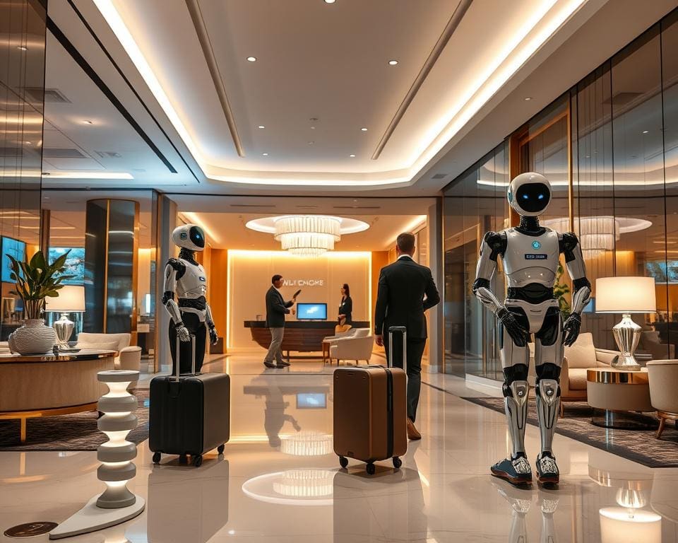 Roboter-Servicemitarbeiter in Hotels