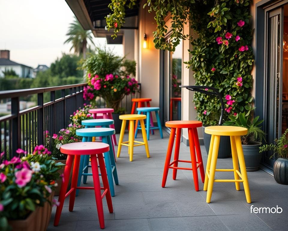 Outdoor-Hocker von Fermob: Ideal für Balkon und Garten