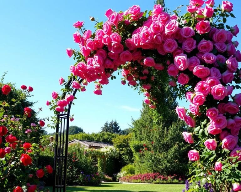 Rosenbogen selbst gestalten: Romantische Hingucker für den Garten