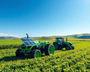 Elektrische Traktoren mit Solarantrieb für die Landwirtschaft