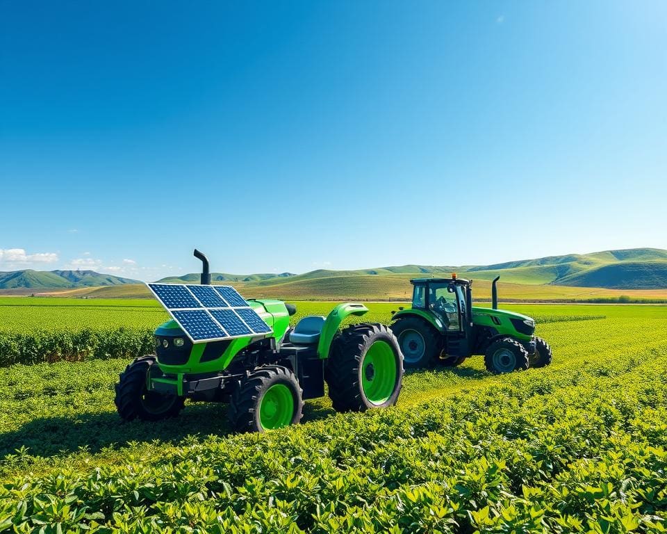 Elektrische Traktoren mit Solarantrieb für die Landwirtschaft