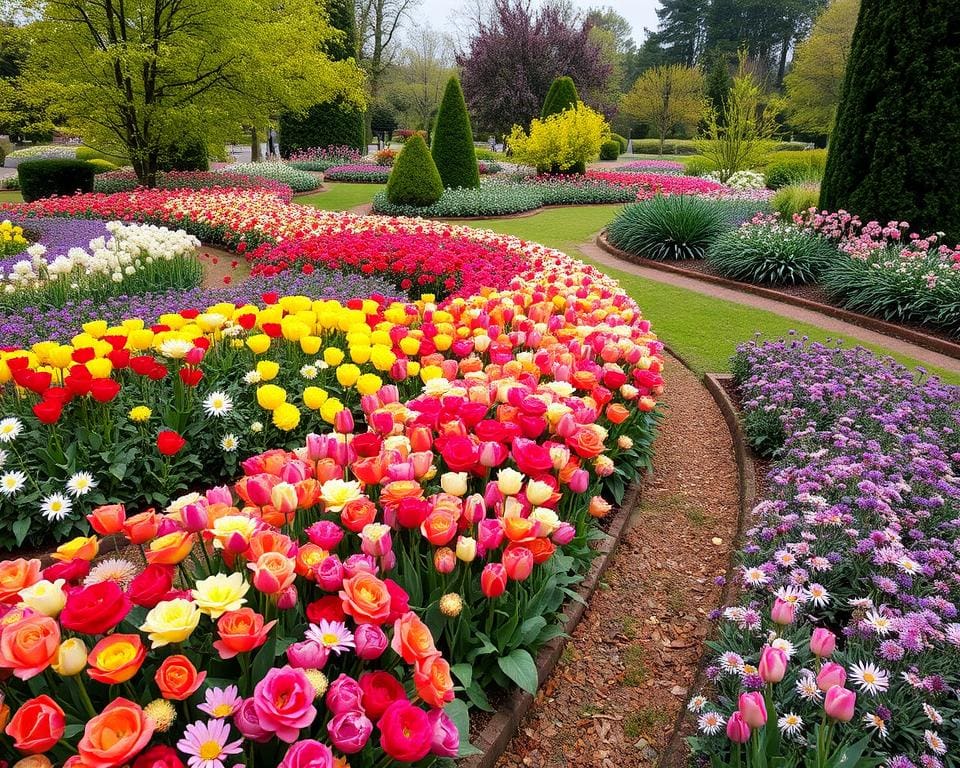 Farblich abgestimmte Beete: Blumenarrangements für jeden Garten