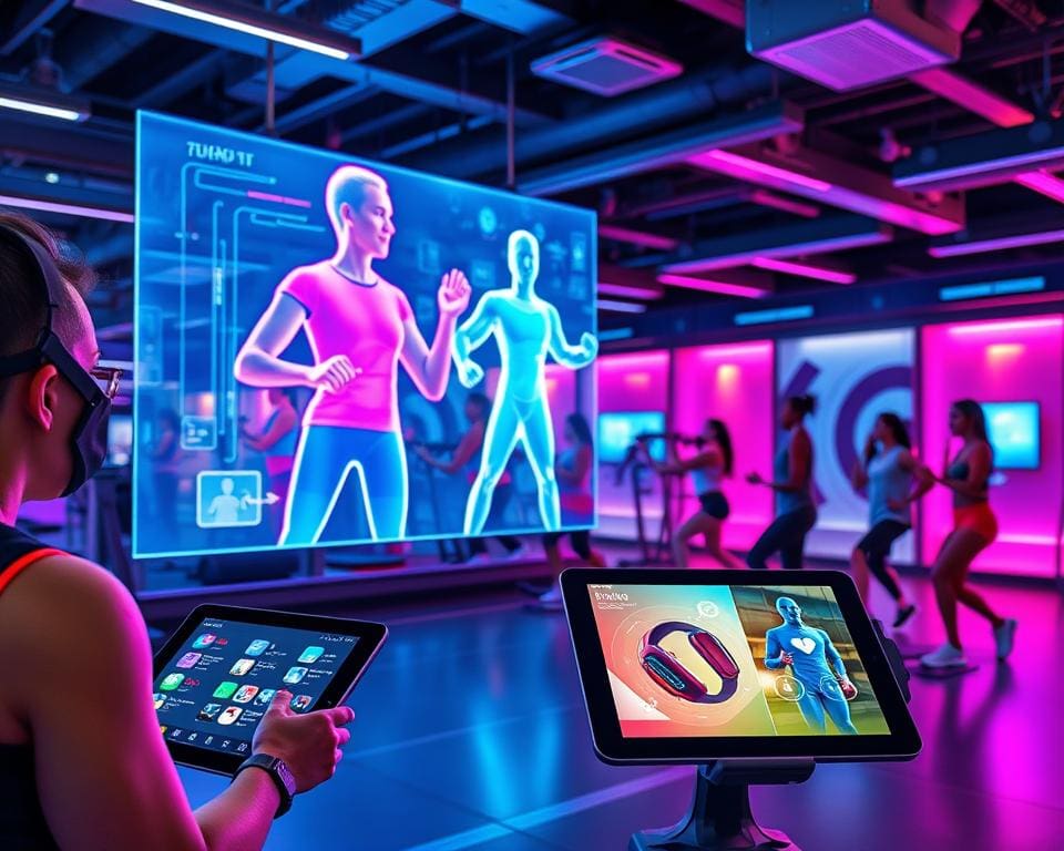 Fitness-Innovationen im Bereich Wearable Fitness-Technologie, virtuelle Fitness-Coaches und Gesundheits-Apps