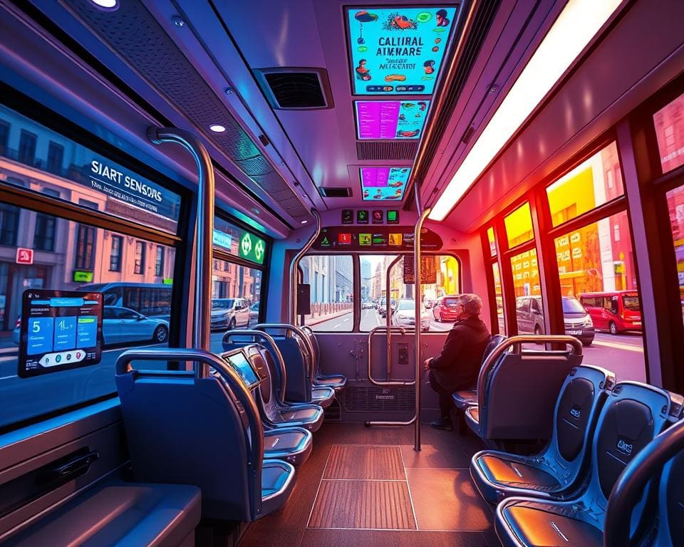 Smarte Sensoren in modernen Stadtbussen