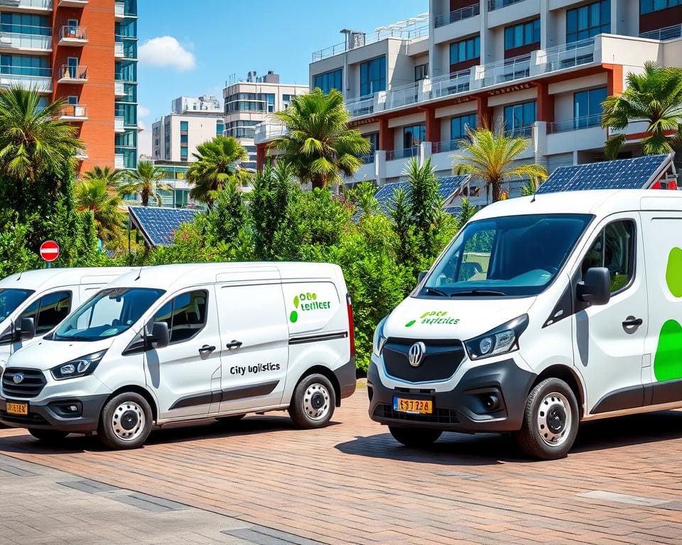 Umweltfreundliche Lieferwagen