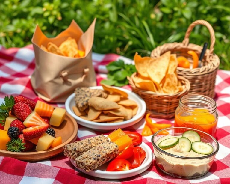 Vegane Snacks für unterwegs