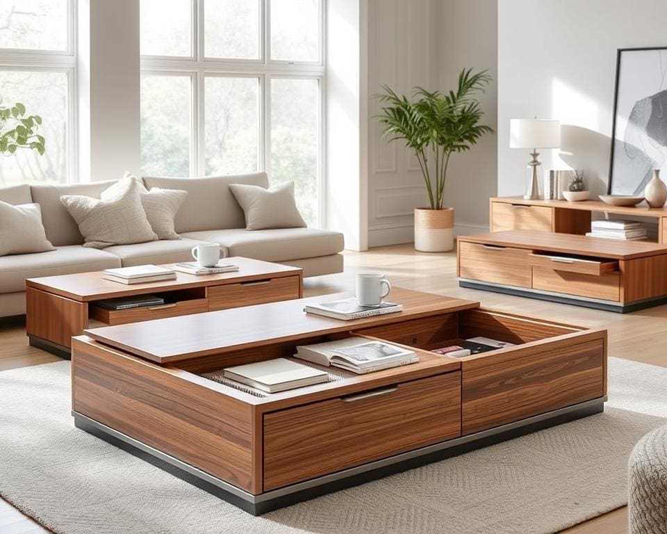 moderne Couchtische mit Stauraum