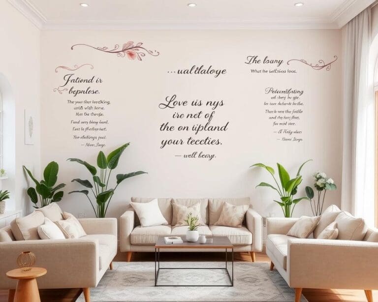 Wandtattoos mit inspirierenden Sprüchen für Wohnräume