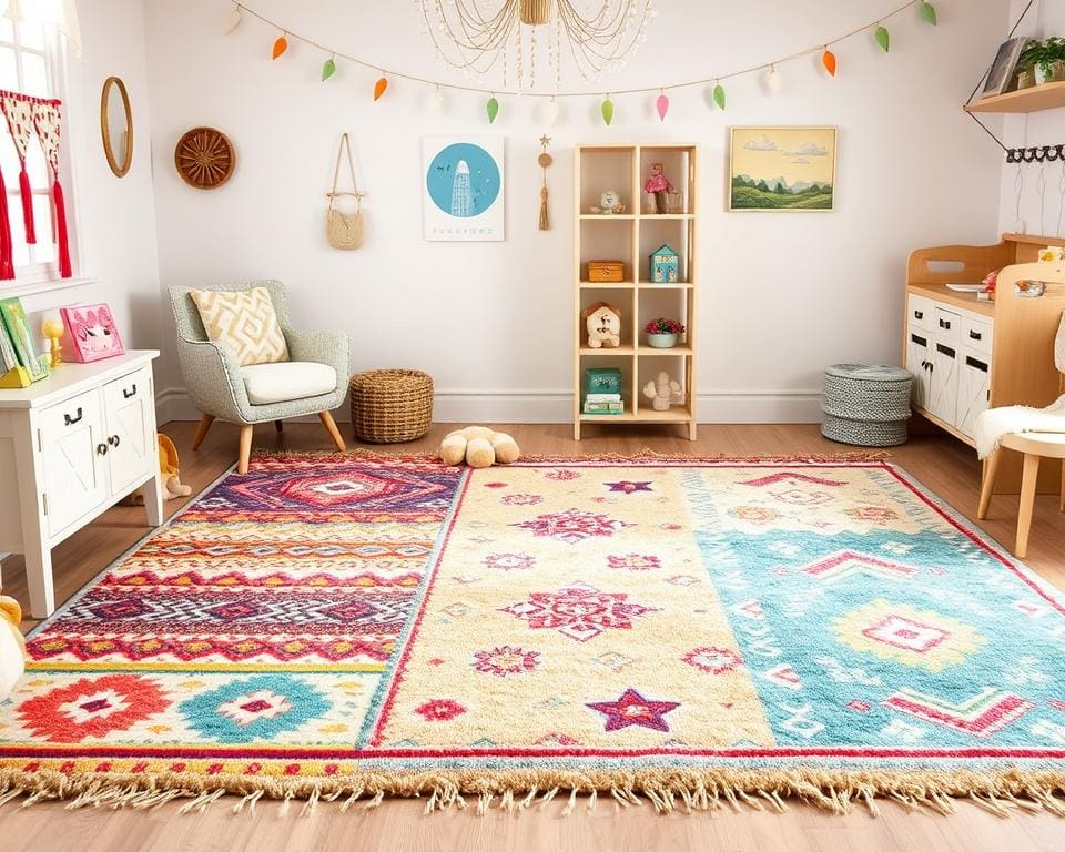 Boho Stil Teppiche für Kinderzimmer