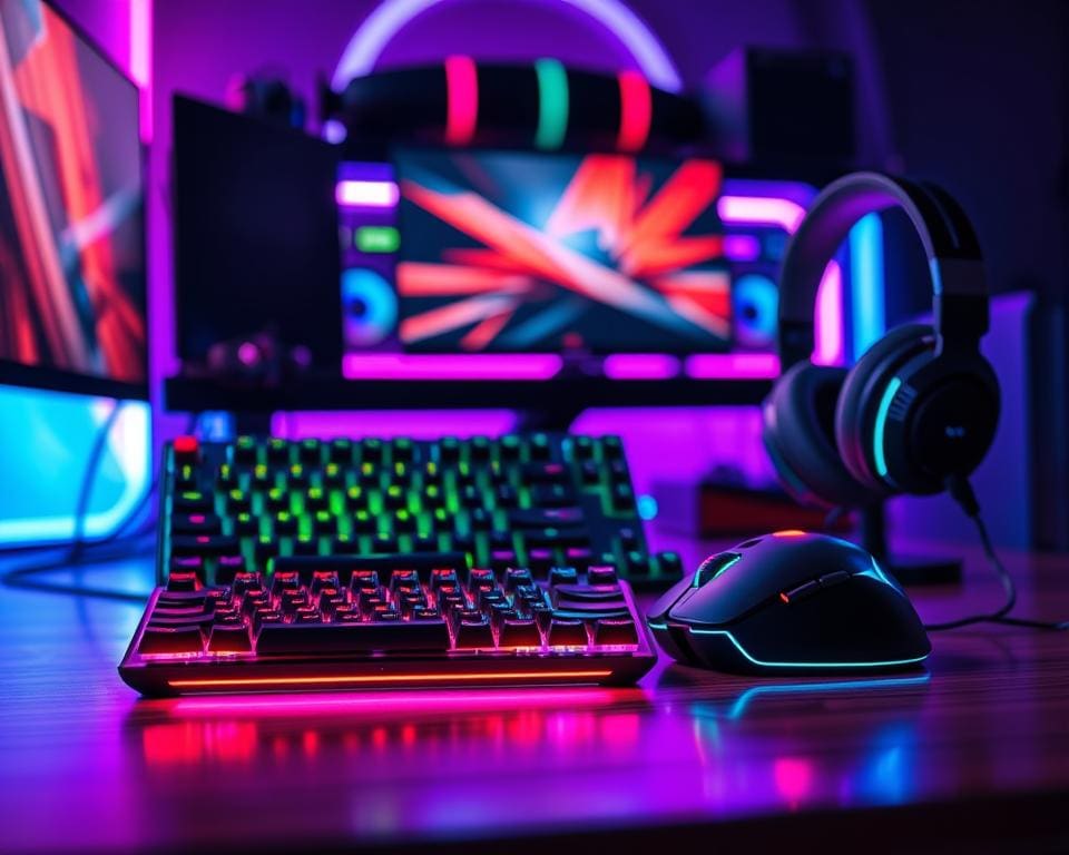 Gaming-Peripheriegeräte mit RGB-Beleuchtung