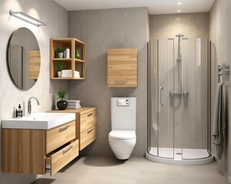 Multifunktionale Badmöbel mit integriertem Stauraum