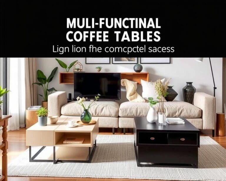 Multifunktionale Couchtische für kompakte Wohnräume