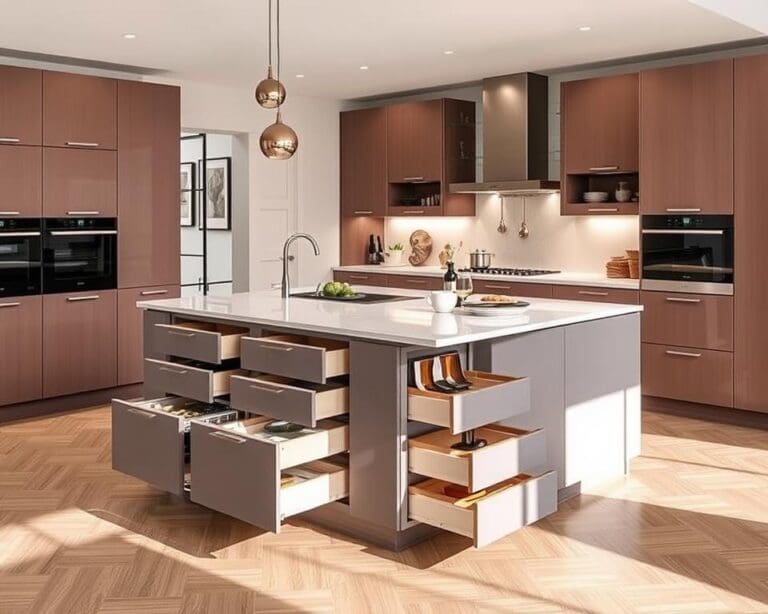 Multifunktionale Kücheninseln mit integriertem Stauraum