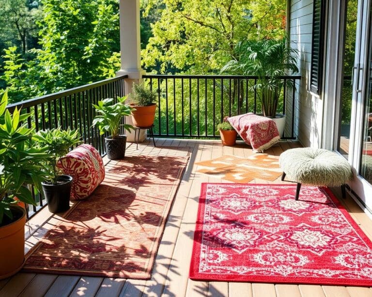 Outdoor-Teppiche aus robustem Material für Balkone