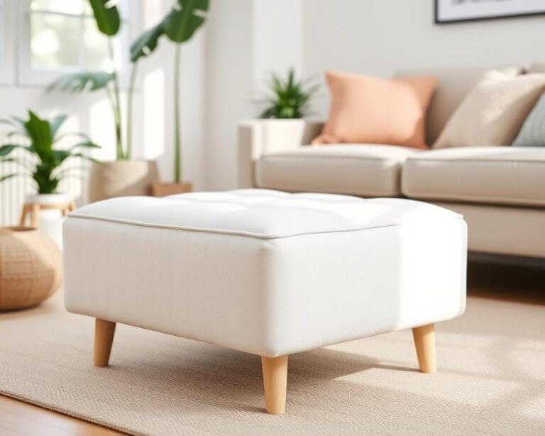 Polsterhocker im skandinavischen Stil für kleine Räume
