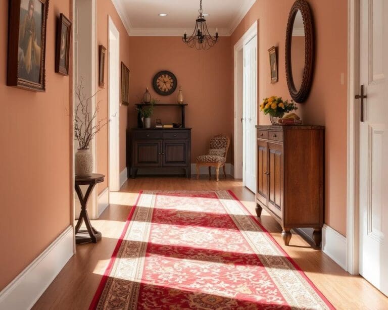 Teppichläufer in warmen Farben für einladende Flure