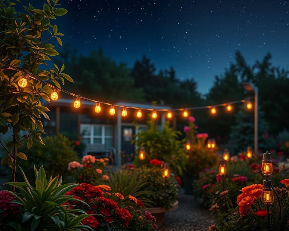 solare Lichterketten für den Garten