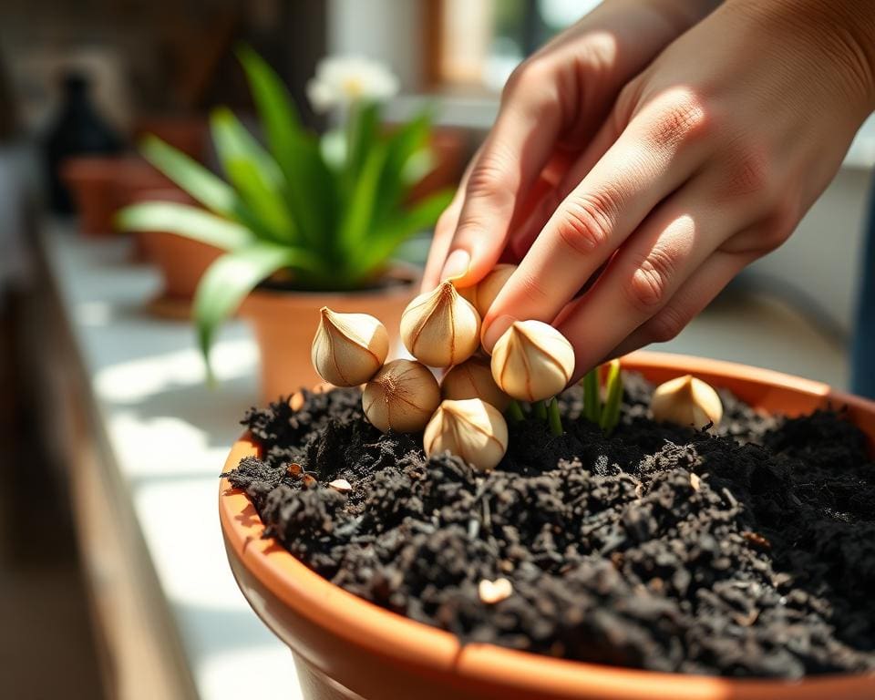 Wie pflanzt man Blumenzwiebeln im Topf?