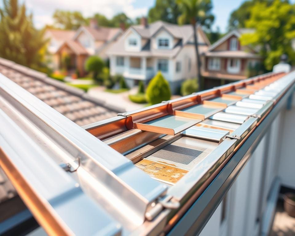 optimale Materialien für Dachrinnen