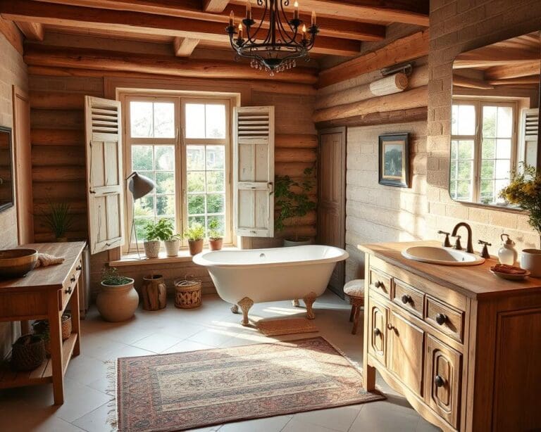 Wie gestaltest du ein Badezimmer im Landhausstil?