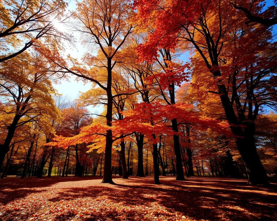 Ahornbäume im Herbst