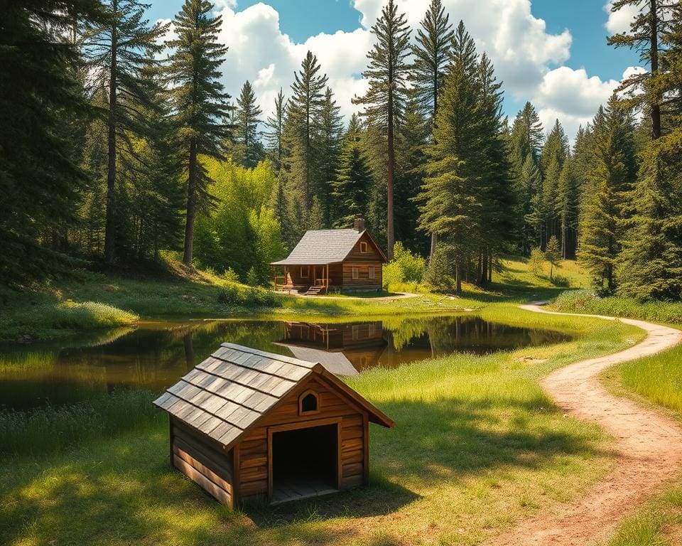 Wo liegt ein ruhiges Haus für Hunde in der Natur?