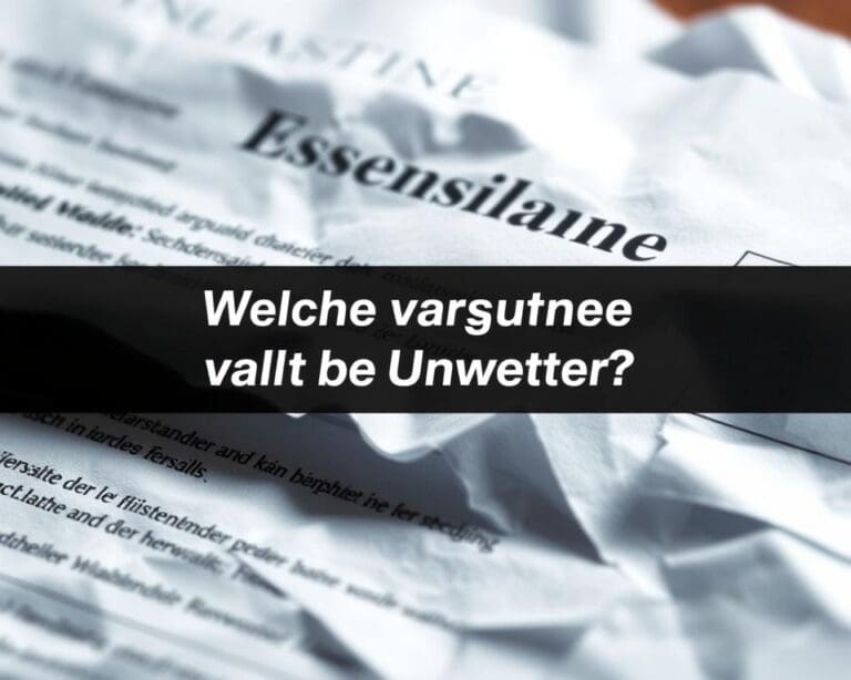 Welche Versicherung zahlt bei Unwetter?