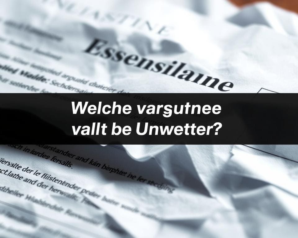 Welche Versicherung zahlt bei Unwetter?
